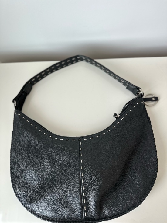 Handbags - Black Leather Crescent hobo Shoulder Bag